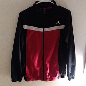 Boys Jordan red black and white jacket